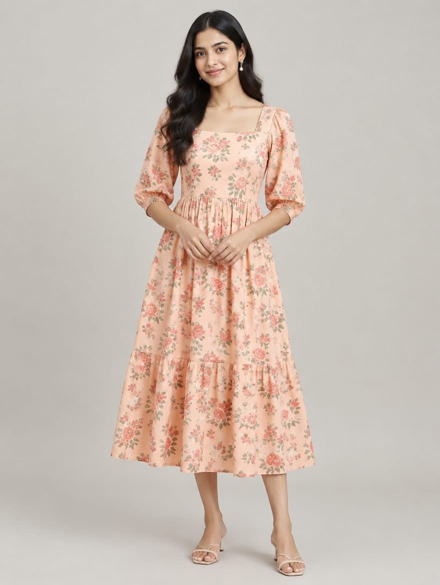 Printed Cotton Dress